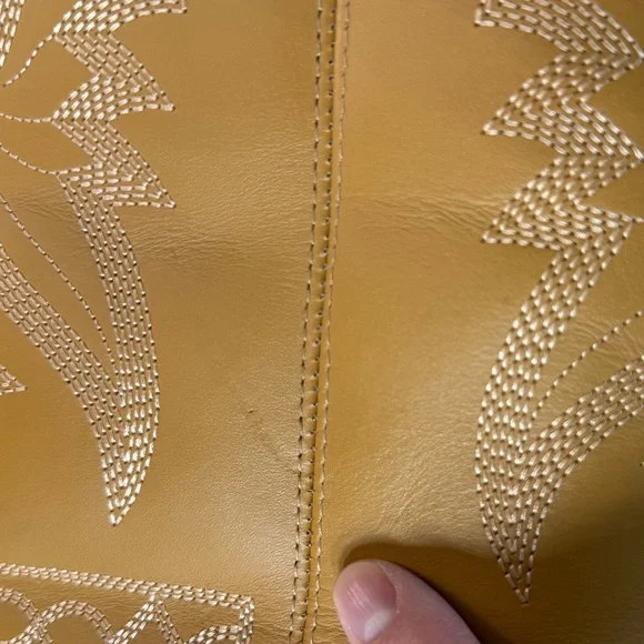 New Dingo Avalon Leather Intricate Stitch Boot Plantain Women's 8.5 Retro Boho - Picture 8 of 9